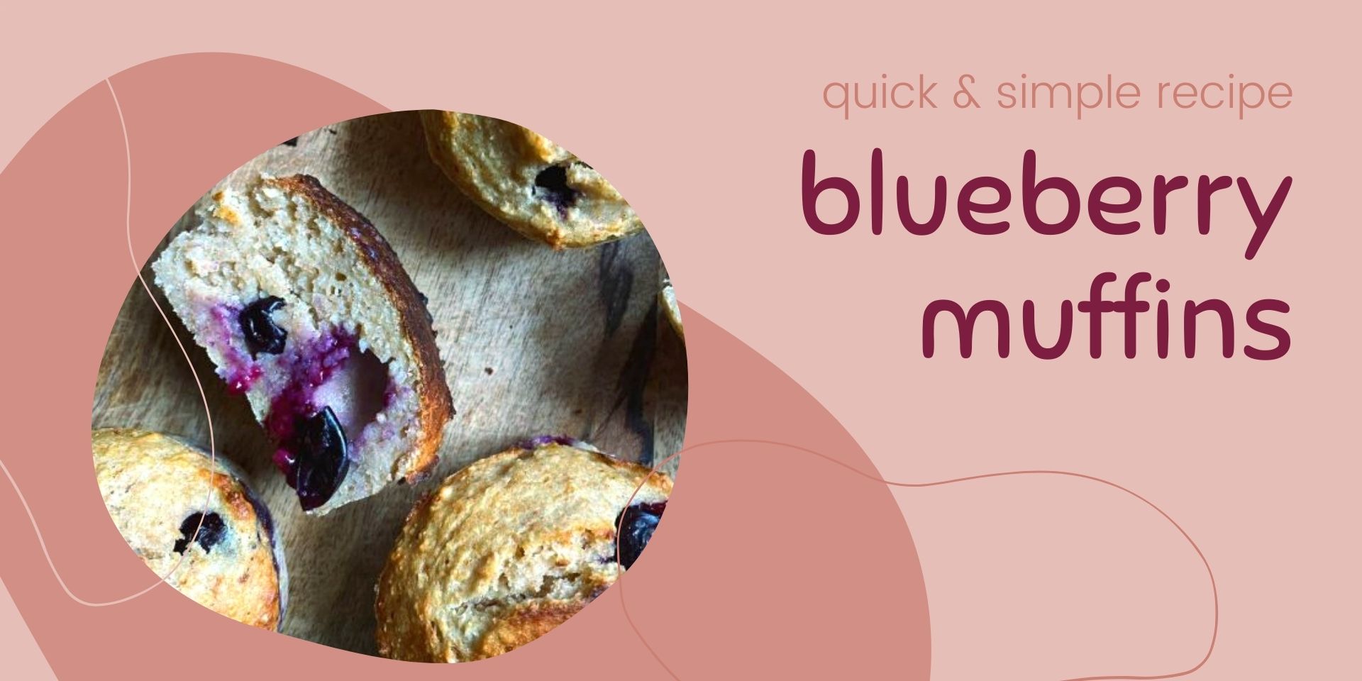 Blueberry muffin recipe web banner