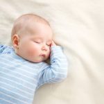 Web banner baby sleeping soundly