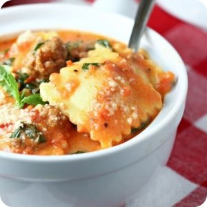 Tuscan Ravioli Soup by Let’s Dish