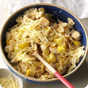 Parmesan Bow Tie Pasta with Chicken by tasteofhome.com