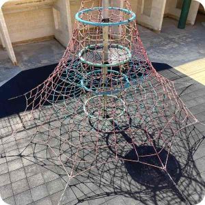 climbing grid at the playground