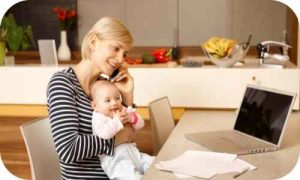 work from home switching career after baby