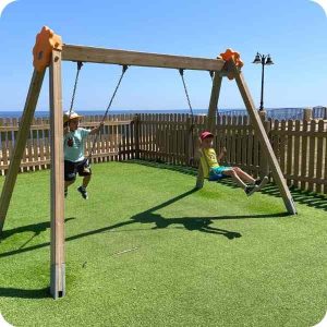 Swings playing area