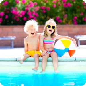 kids in a swimming pool
