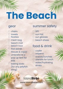 The beach packing checklist