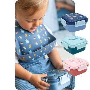 lunch box with 2 compartments