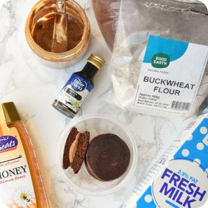 buckwheat cocoa mini pancakes