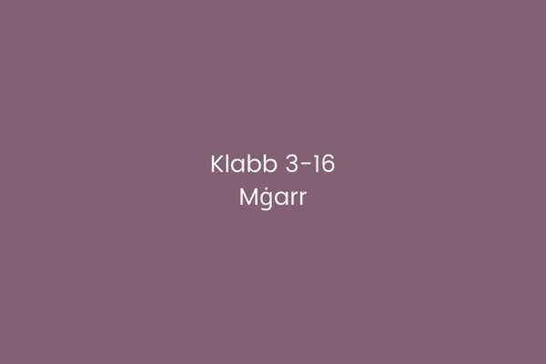 Klabb 3-16 Mġarr