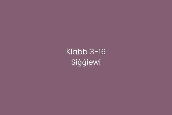Klabb 3-16 Siġġiewi