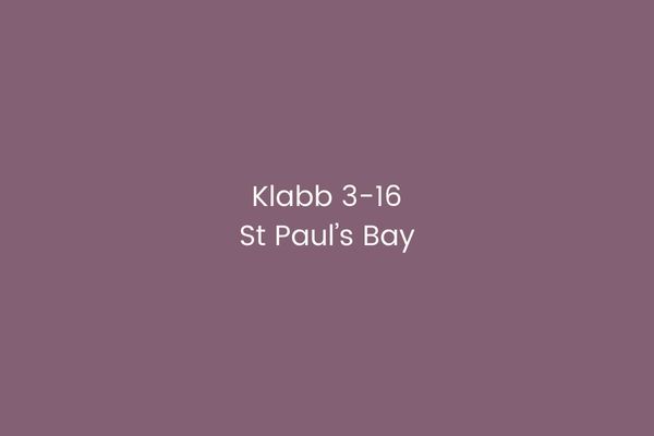 Klabb 3-16 St Paul’s Bay