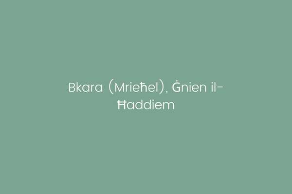 Bkara (Mrieħel), Ġnien il-Ħaddiem