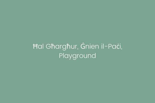Ħal Għargħur, Ġnien il-Paċi, Playground