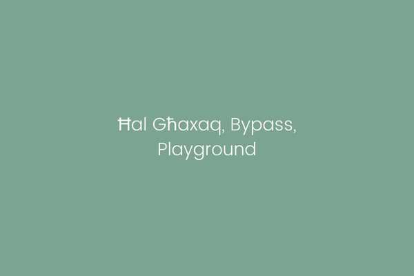 Ħal Għaxaq, Bypass, Playground