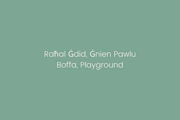 Raħal Ġdid, Ġnien Pawlu Boffa, Playground