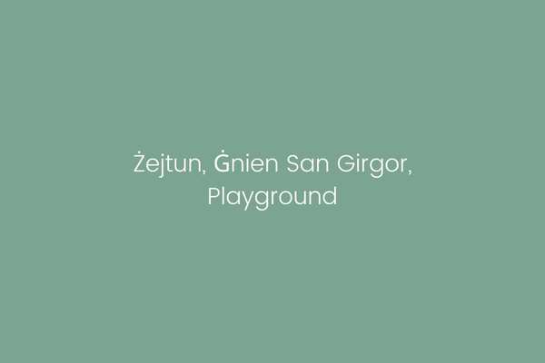 Żejtun, Ġnien San Girgor, Playground
