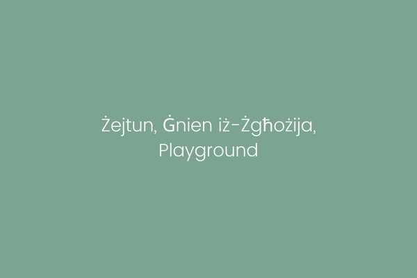 Żejtun, Ġnien iż-Żgħożija, Playground