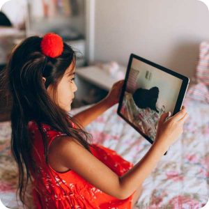 girl using a tablet